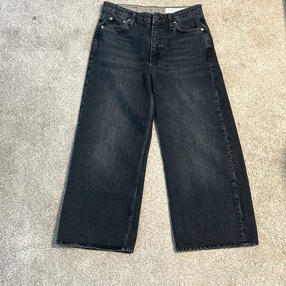 Rag & Bone Andi High-Rise Ankle Wide Leg Denim Jeans Size 27 - Picture 4 of 16